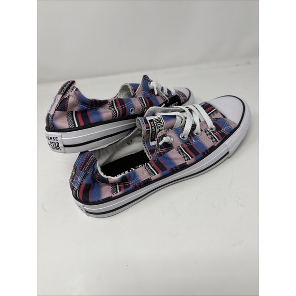 Converse Chuck Taylor All Star slip-on - Pink-red-blue-white-womens-Sz - New - Picture 4 of 8